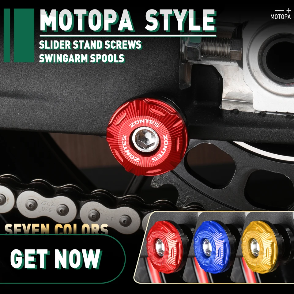 Spool Swing Arm Aluminium Pour Zontes G1 125, ZT310R - CNC, M8, Accessoire Moto Bras Oscillant - 10