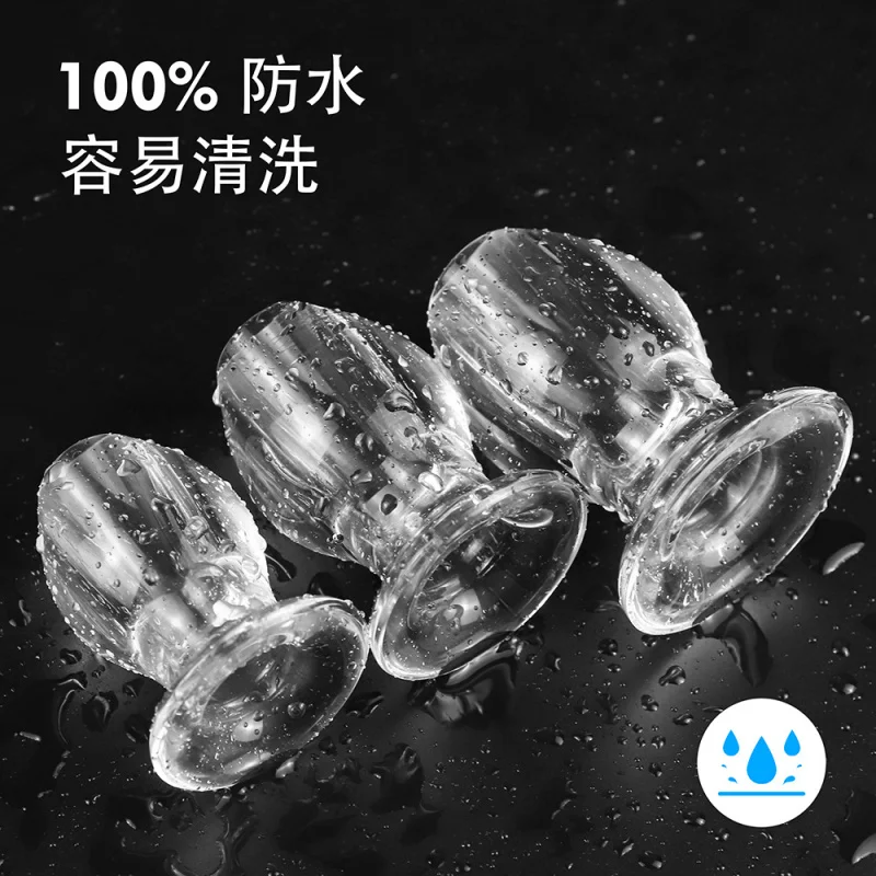 Acrylic Hollow Butt Plug Transparent Peep Anal Peep Anal Vagina Dilatation Device Couple Sexy Sex Product