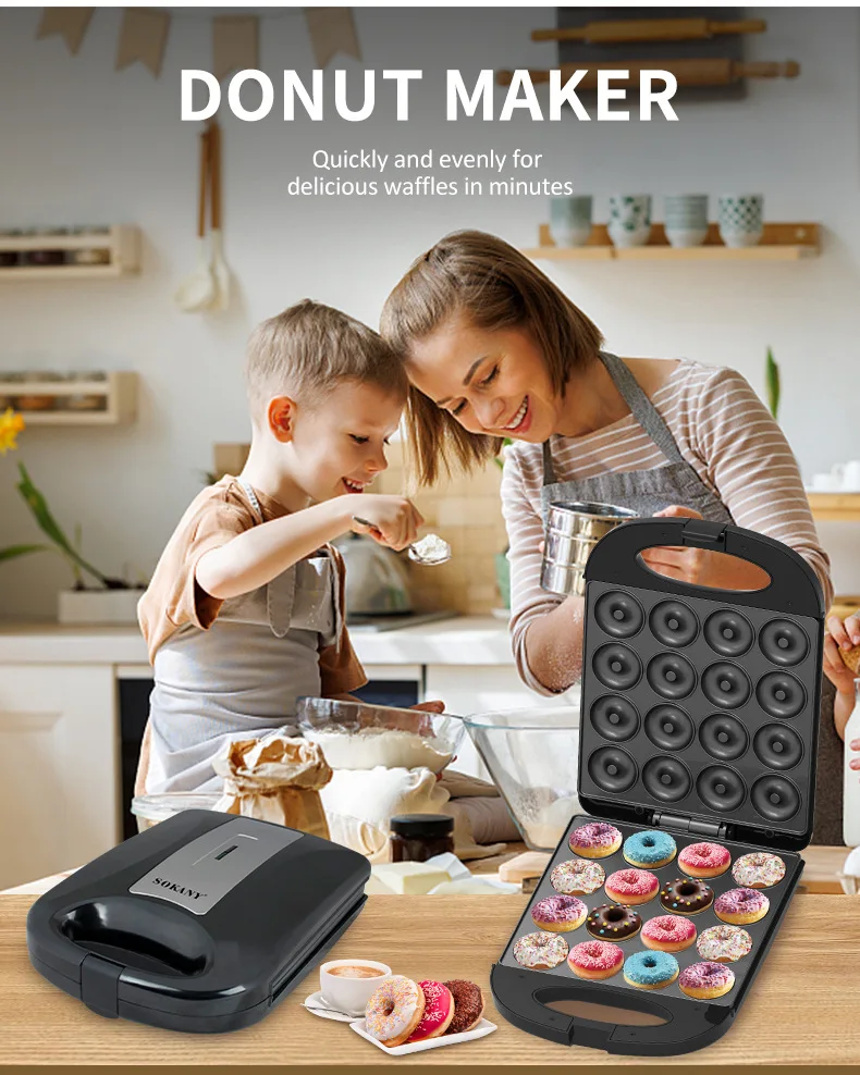 Description Picture 6 of itemSOKANY 08023 donut machine cake machine bakery 16 hole bread machine