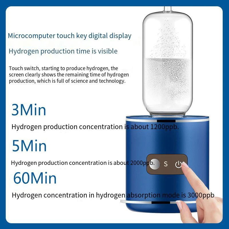 Hydrogen Water Generator Alkaline Maker USB Rechargeable Water Ionizer Bottle Super Antioxidant ORP Hydrogen-Rich Cup