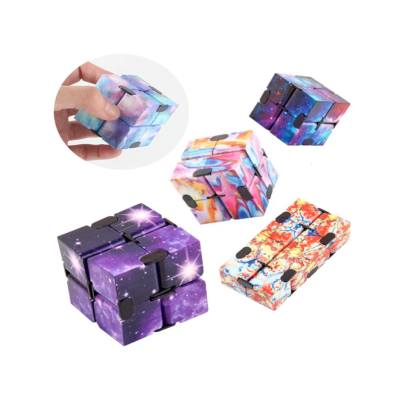 Starry Sky Infinity Magic Cube Square Puzzle Toys Relieve Stress Hand Game Four Corner Maze Toys Children Adult Decompression fidget toys puzzle toys anti stress toys puzzle cube magic puzzle cube
