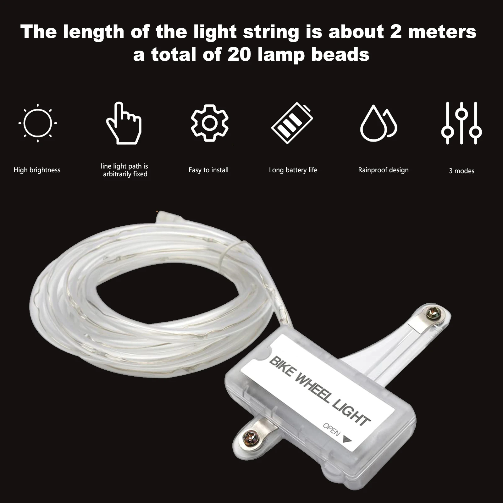 

Велосипедное колесо, лампа для спиц, велосипедные спицы, аксессуары для велоспорта, детали для велоспорта, три режима работы для велосипеда 14-29 дюймов