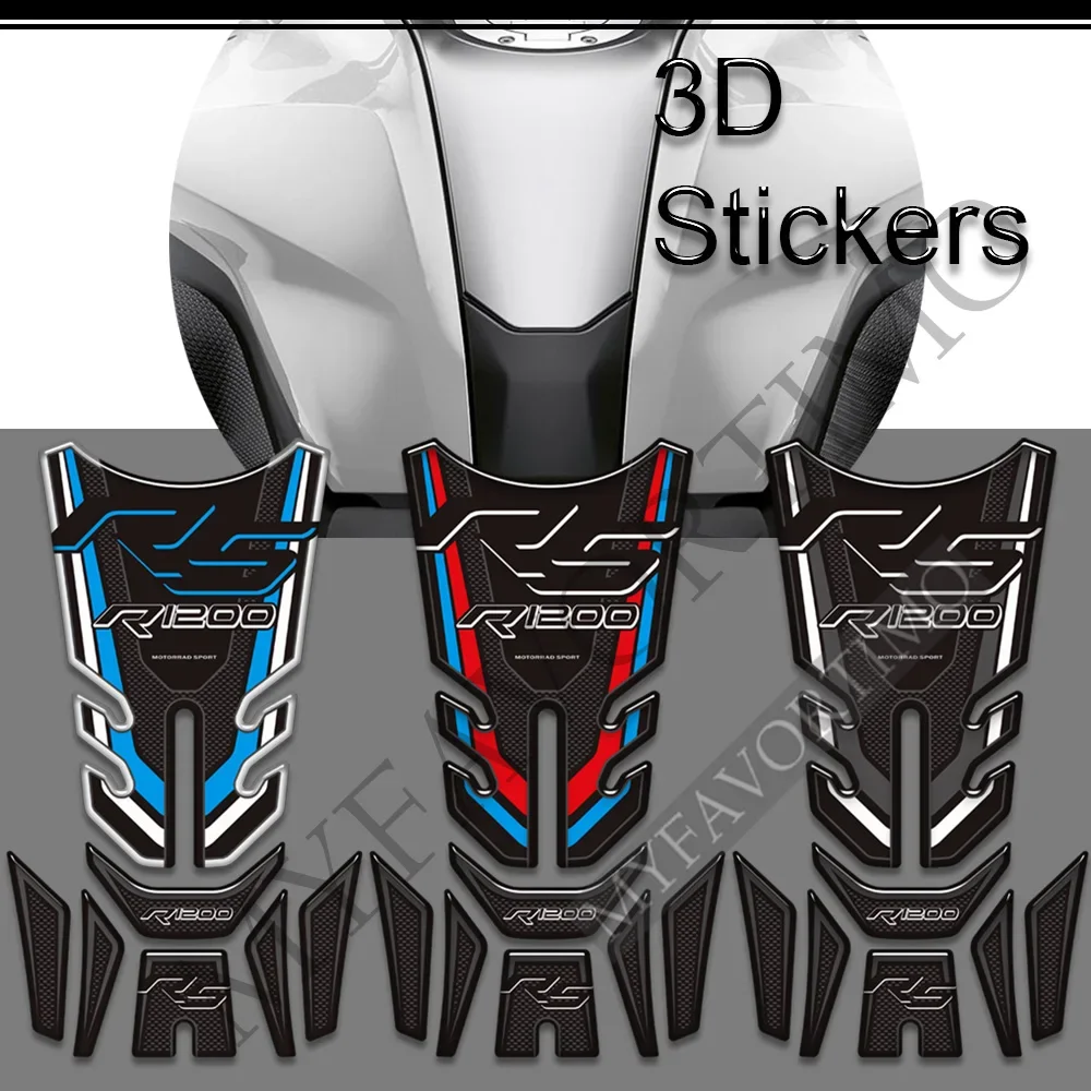Motorcycle Tank Grips Pad Stickers Decals Gas Fuel Oil Kit Knee Fish Bone Protector For BMW R1200RS R 1200 RS R1200