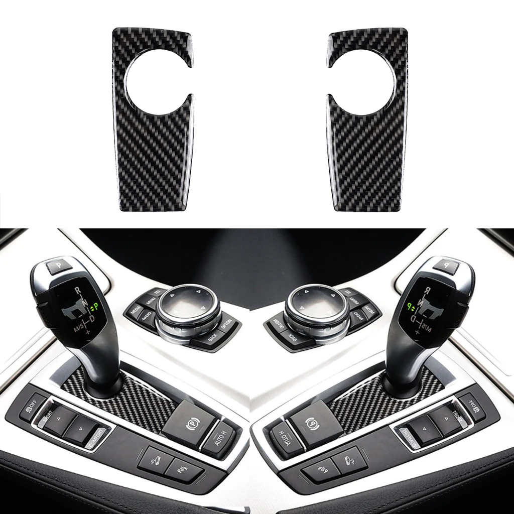 Carbon Fiber Refit Car Gearshift Panel Cover Sticker Car Interior Gear