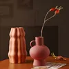 Circular Hollow Vase, Ceramic Donuts Flower Pot, Abstract Home Decoration Accessories, Interior Office Desktop Decor, Gift 4