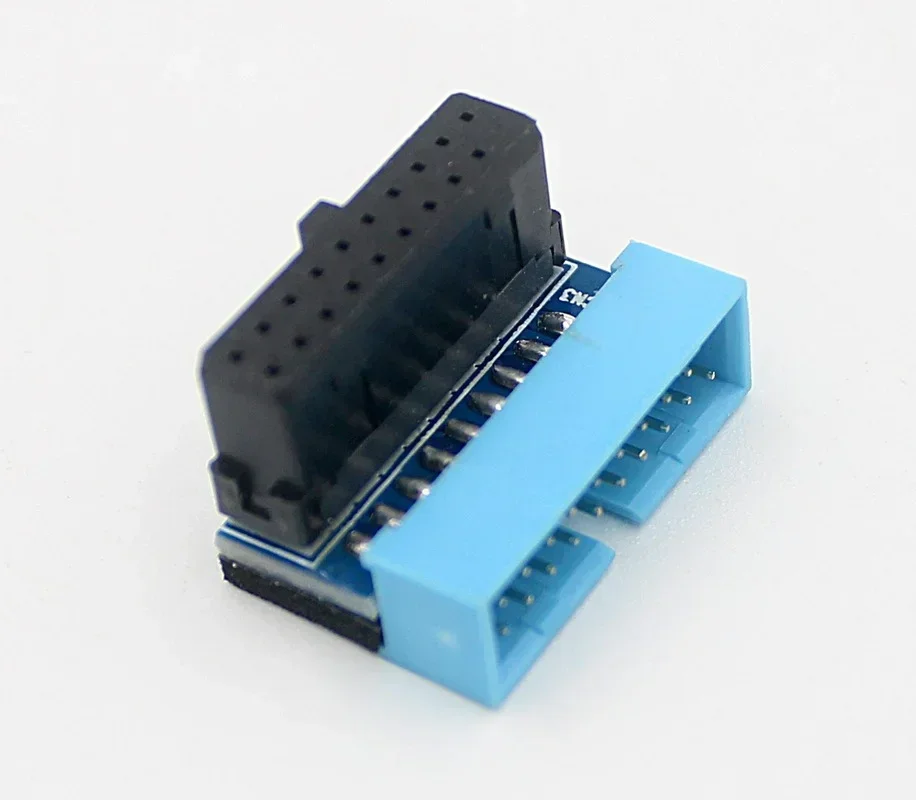 USB 3.0 19 핀 20핀 남성-여성 확장 어댑터 마더보드 메인보드용 90도 각도