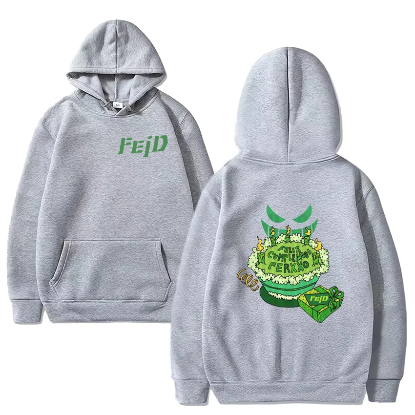 Feid Ferxxo Hoodie Men Women ' s hip hop streetwear fashion Long sleeve hoodies Unisex  Double Sided Printed oversized hoodie