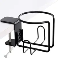Clip-on Table Cup Holder Metal Cup Holder Drink Cup Holder, Large Tabletop Cup Holder, Table Cup Holder, Clip-on Cup Holder 1