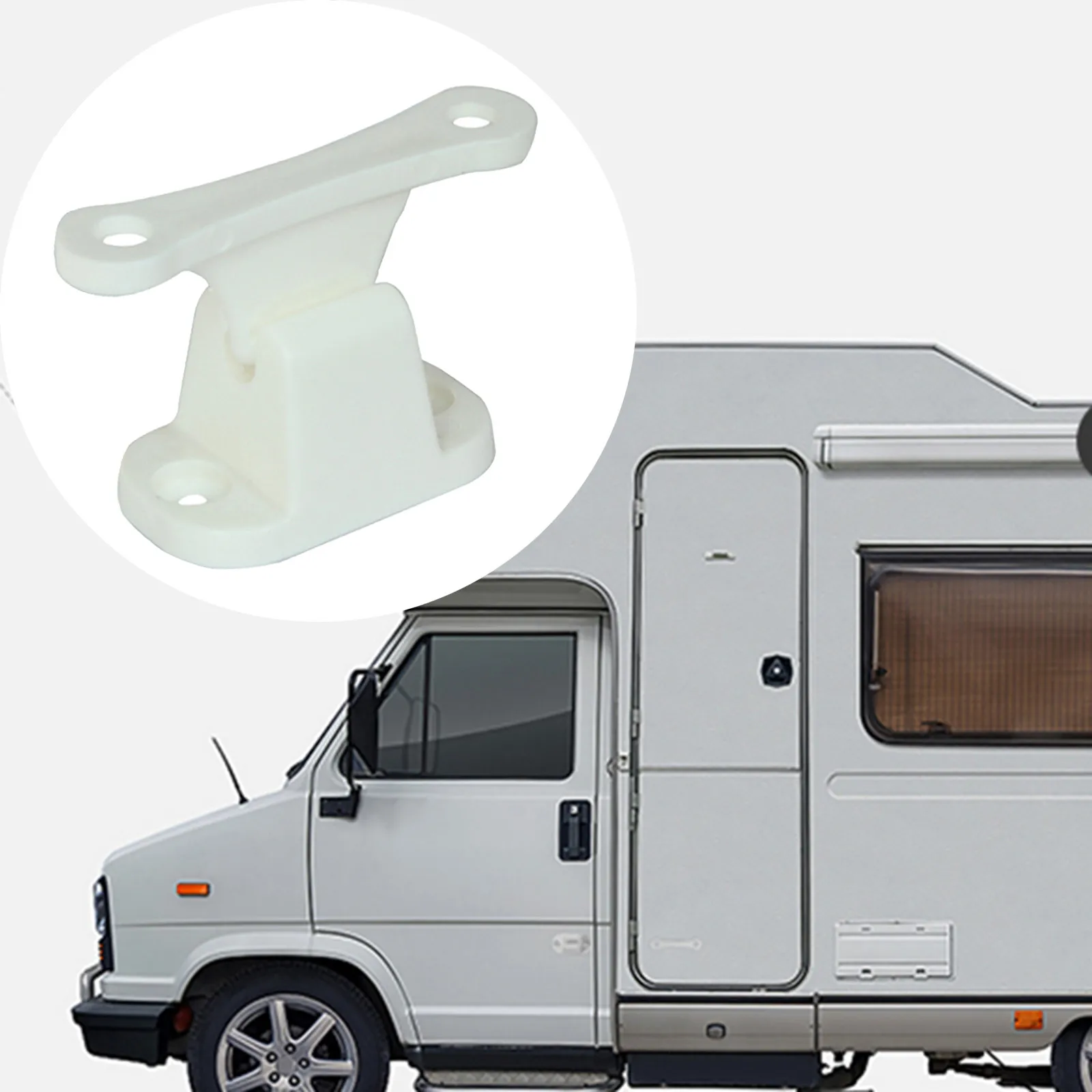 

1x Caravan Or Motorhome White Plastic Main Door Catch Retainer Holder Brand New And High Quality Auto Clips For Swift/ Elddis