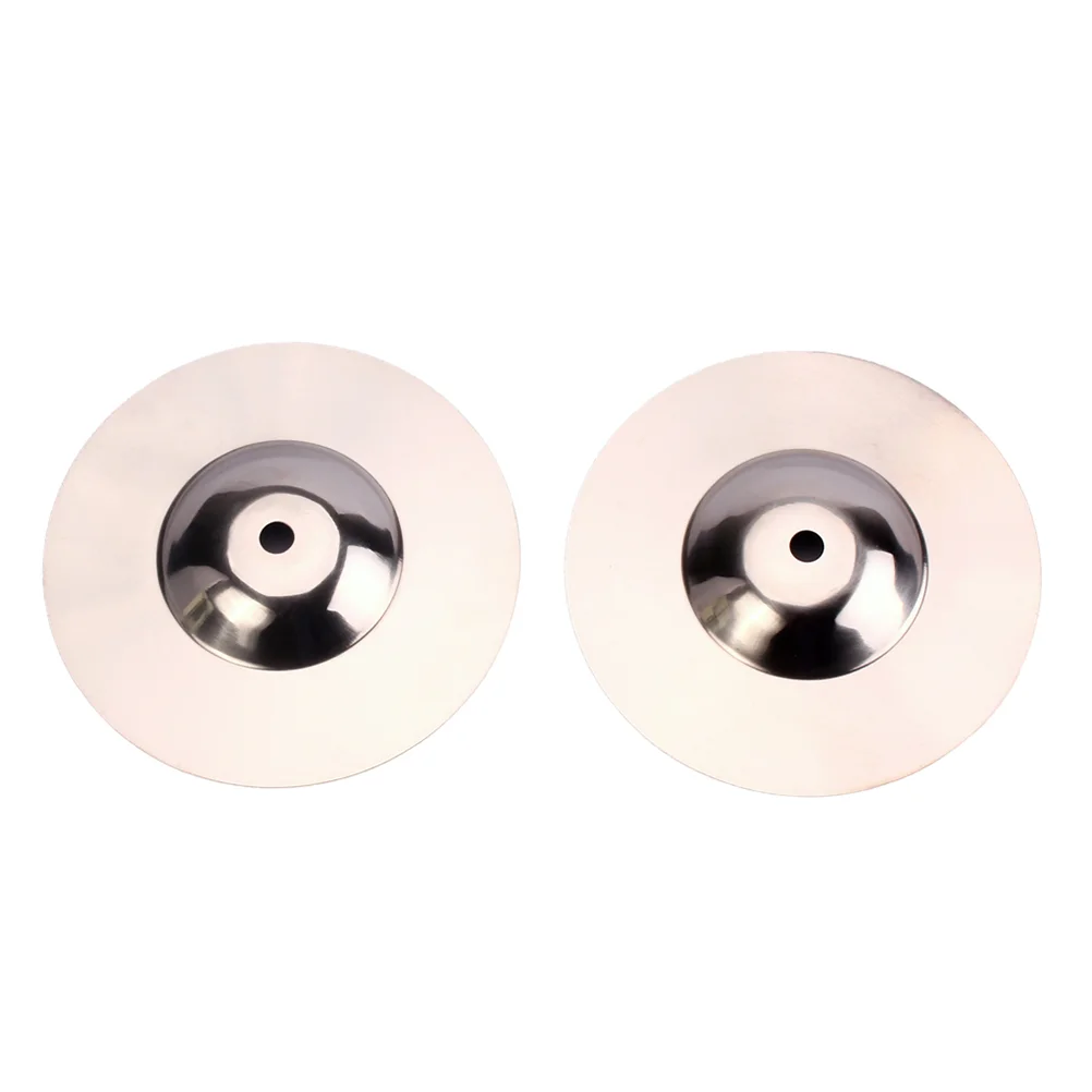 2pcs Beginner Cymbal Durable Drum Melodious Percussion Accessories Gong Metal Sound Tablets Crash High Hardness Fine Grinding
