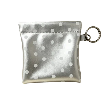 Nuova Borsa Portaoggetti in PU con Chiusura Automatica, Portatile, di Piccole Dimensioni, Porta Rossetto da Appendere, Design con Ciondolo Carino, Porta Carte per Ufficio