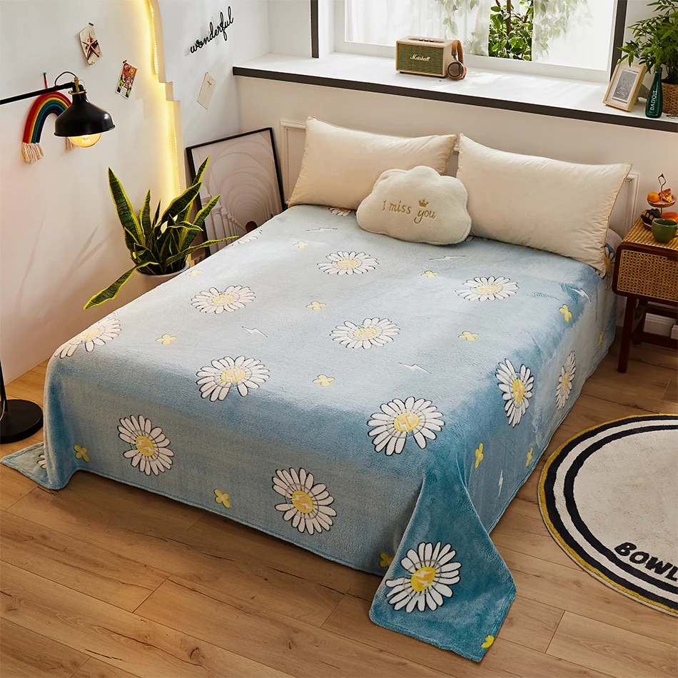 Sábanas cálidas de invierno, colcha de lana agradable para la piel, manta para  sofá, colcha acolchada de franela, Sábana plana para cama, ropa de cama  para sofá - AliExpress, image size:950x950