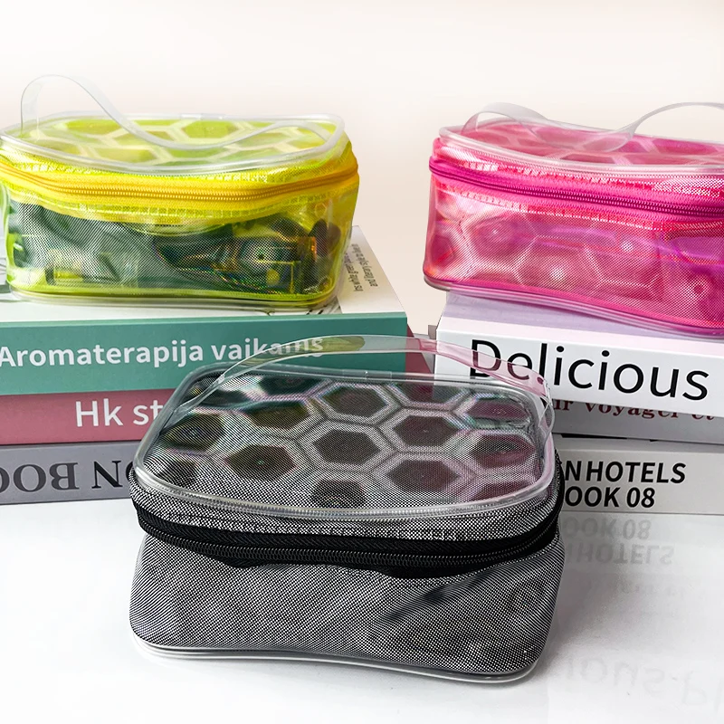 Women Portable Travel Wash Bag Color Transparent Waterproof Makeup Storage Pouch Large Capacity Cosmetic Organizer Beauty Case