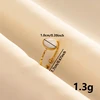 Bagues ouvertes bohème en émail blanc, couleur or, luxe, irrégulier, en acier inoxydable, réglable, bijoux de charme pour femmes, cadeaux