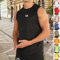 Running Tank Top Men Summer Sport Gym Vest Quick Dry Training Tanktop Workout Singlets Man Fitness Bodybuilding Sleeveless Shirt