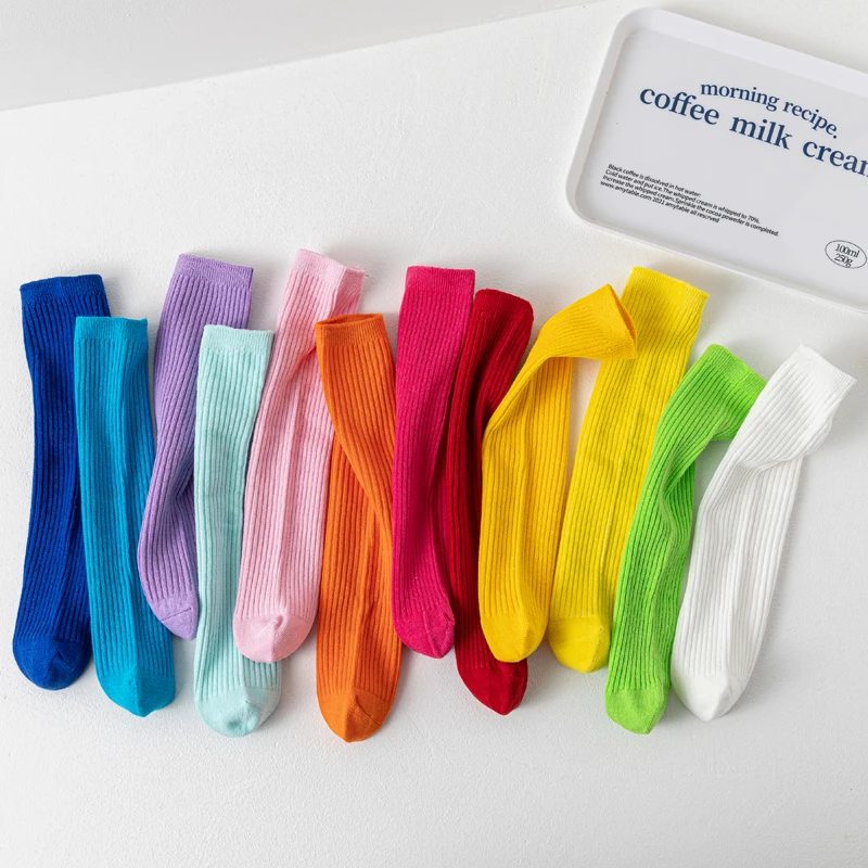 Children's Socks Spring And Autumn Medium Length for Boys and Girls