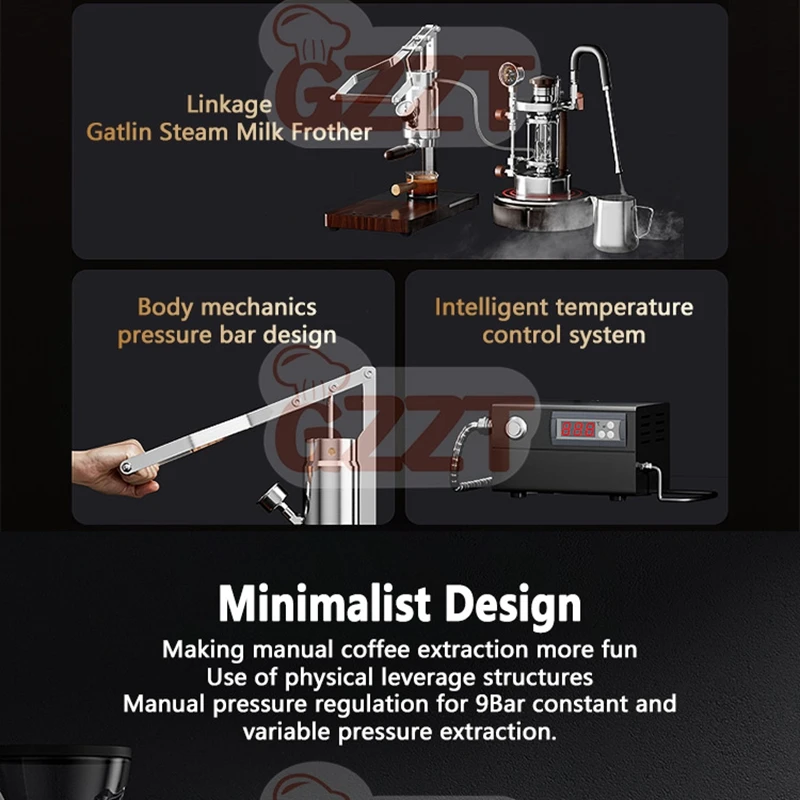 Gzzt 1-16 Bar Extraction Variable Pressure Lever Coffee Maker Hand-pressed  Coffee Machine 304 Stainless Steel Manual Espresso - Coffee Makers -  AliExpress