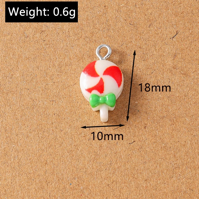 10 stücke niedlichen Harz Weihnachten Charme Santa Claus Elch Schneemann Anhänger für Schmuck Herstellung Halskette Ohrringe DIY Armband Zubehör – Detail 14