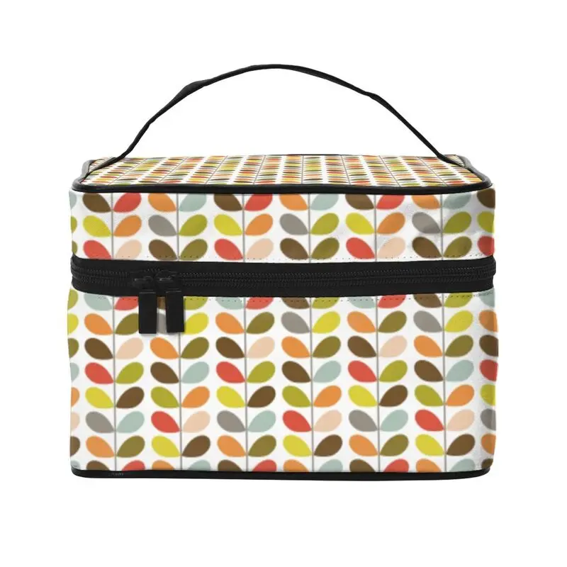 Orla Kiely Flowers 세면 용품 가방, 미드 센추리 모던 멀티 스템 메이크업 화장품 정리함, 숙녀용 뷰티 스토리지 도프 키트 박스