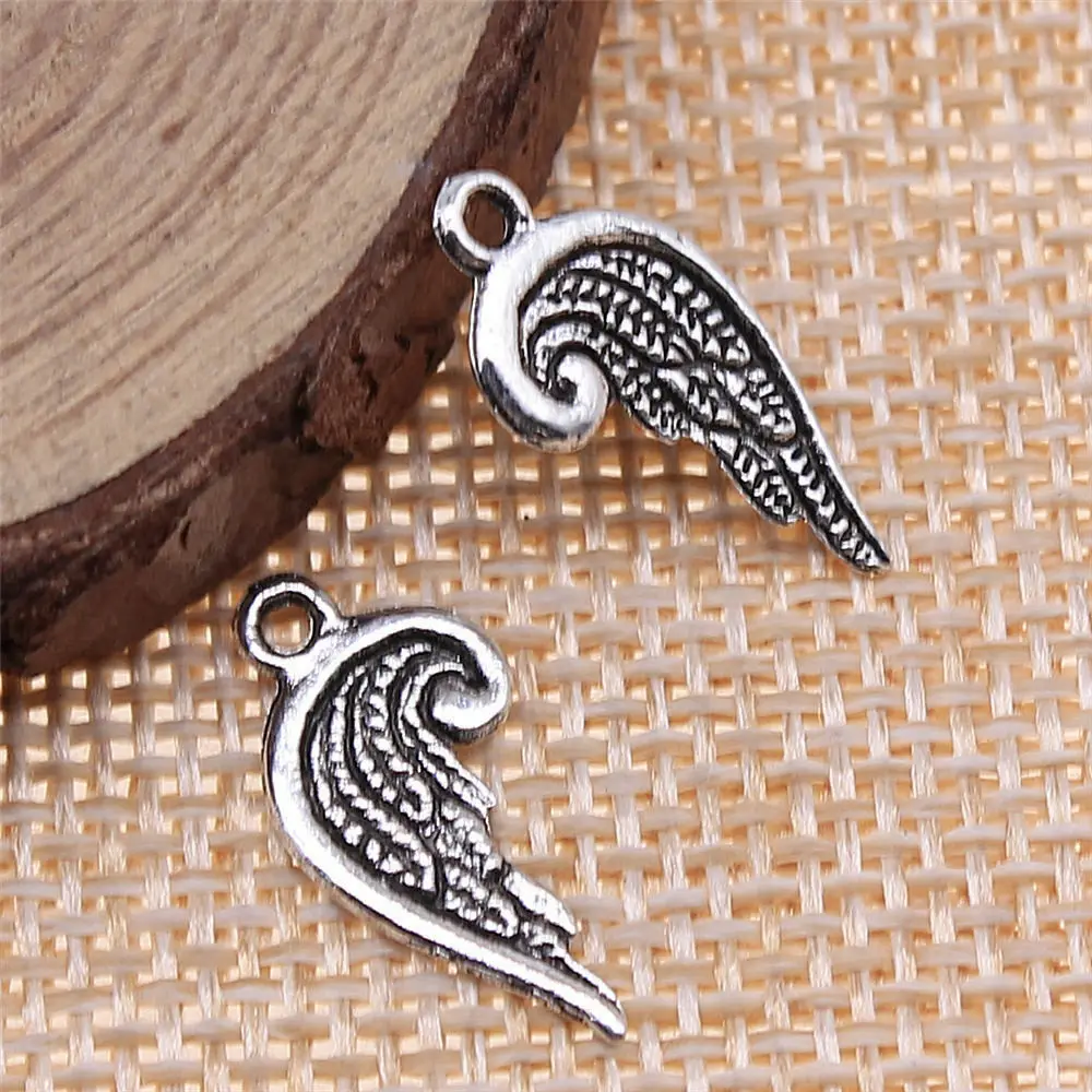 

Bag Charm Angel Wings Charms Jewelry Materials 19x10mm 20pcs