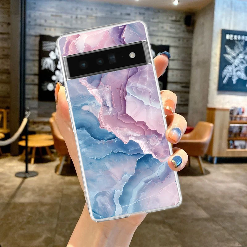 Elegant Marble Design Shockproof Silicone Phone Case