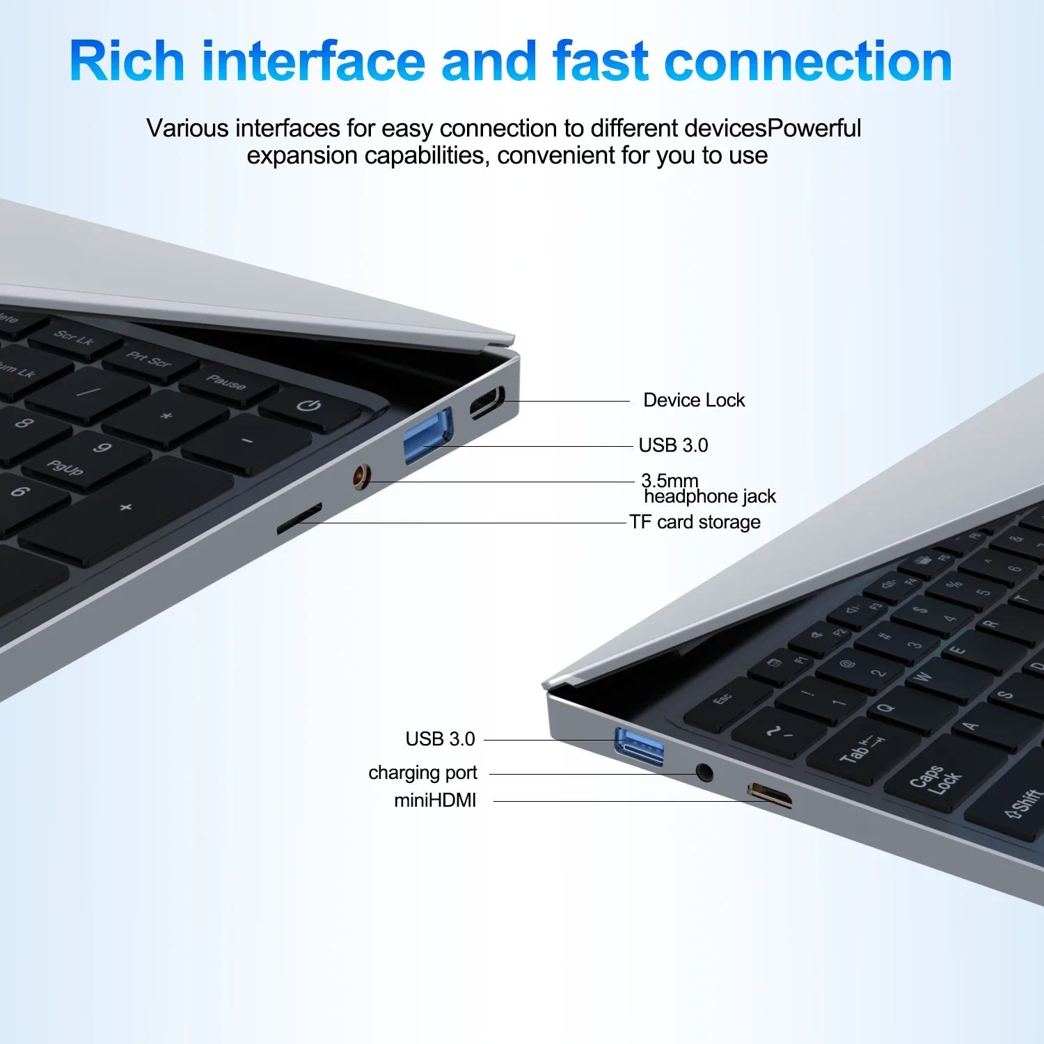 15.6" Portable Laptop Intel Core i7 6500U Windows 11 Computer PC Gamer Fingerprint Unlock Notebook Gaming