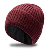 Big Size 60cm 66cm Wool Blended Knitted Hats Men Keep Warm Winter Beanies Piled and Thickened Toand Large Size Cold Skullies Cap 6