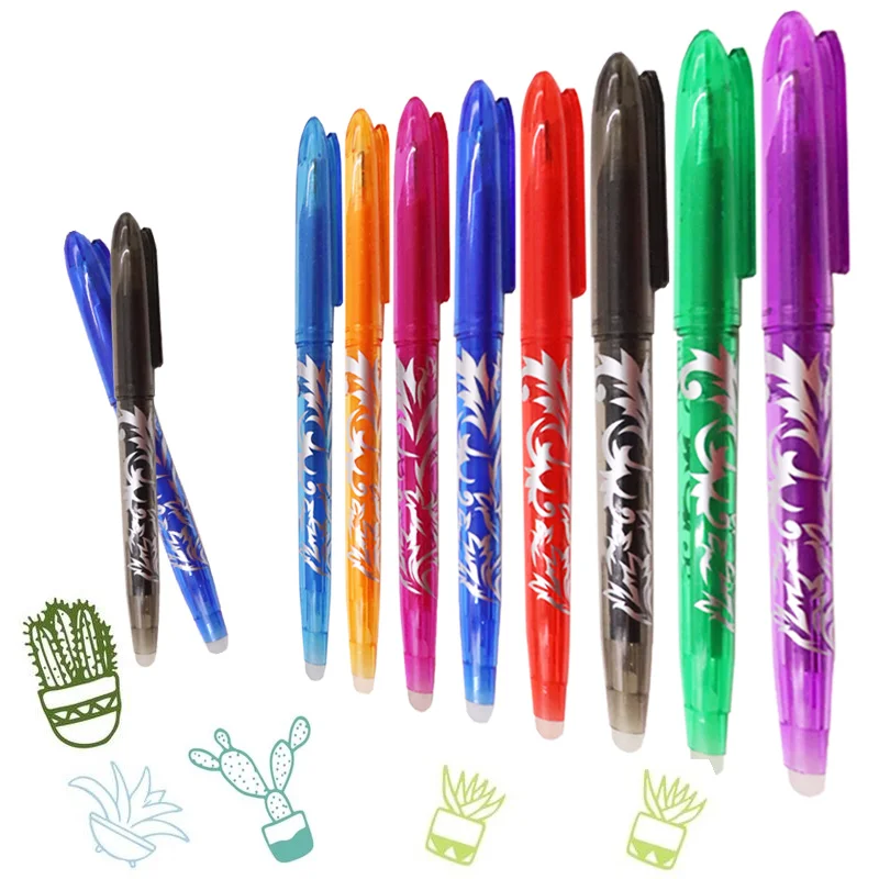 8 Color Erasable Gel Pen 0.5mm Tip Painting Writing Drawing Black Blue Red Pink Orange Green Purple Light Blue Student Drawing gel pens erasable neutral pens color pen set colored pens erasable gel pens erasable pens drawing pens