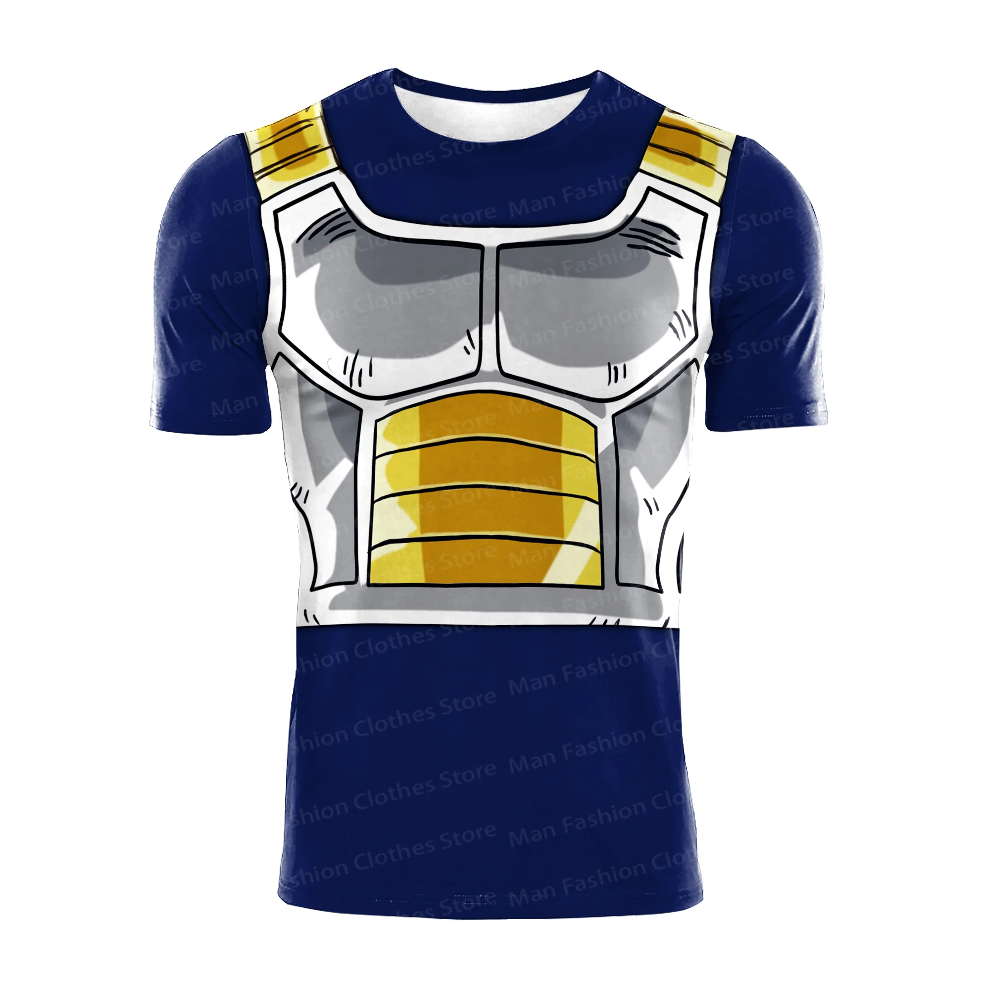 Zawaland Cosplay Goku T-shirt Tops For Man Tight Fitness Tees Sports Wear 3D Print Funny Short-Sleeved Outfits Tracksuit T-shirt 3