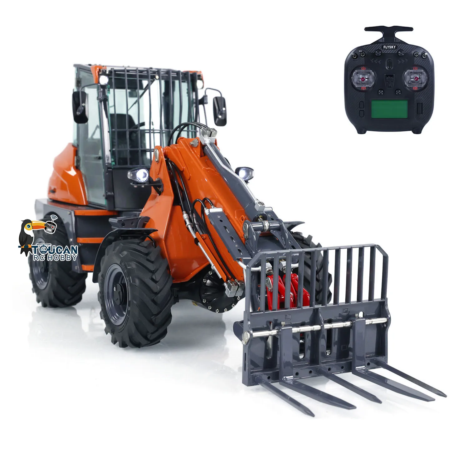 LESU 1/14 AT1050 Hydraulic RC Telescopic Arm Loader Fork Truck Radio Control Painted Finished Trucks Cars Sound Vehicle Boy Toys 2