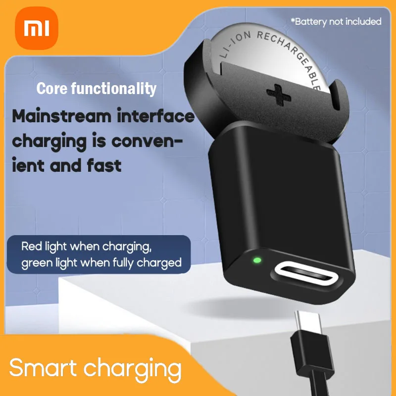 

Xiaomi Youpin 3.6V Button Cell Battery Charger For LIR2032 LIR1632 LIR2025 Type C Charge Lithium Coin Cell USB Batteries Charger
