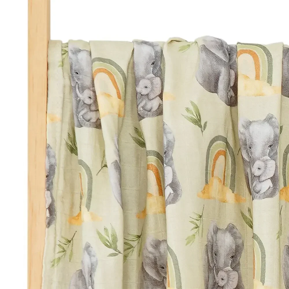 Digital Print Muslin Swaddle Blanket Bamboo Cotton Soft Baby Bath Towel Nursing Cover Newborn Baby Muslin Swaddle