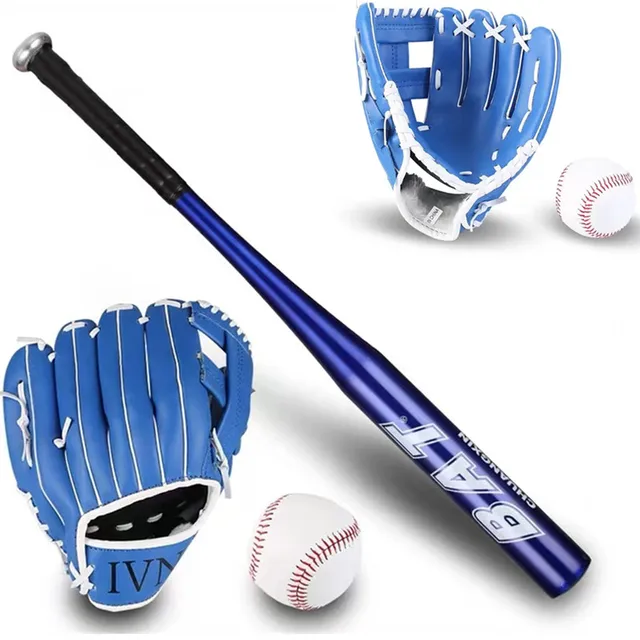 Mazza Da Baseball In Legno Con Guantone Palla Set Completo Baseball Mazza 60 CM - Foto 8