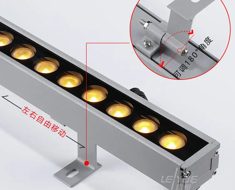 18W/24W/36W 100cm DC24V 길이 LED 투광등 조경등 실외등 선형 램프 LED 투광등 월워셔 IP65