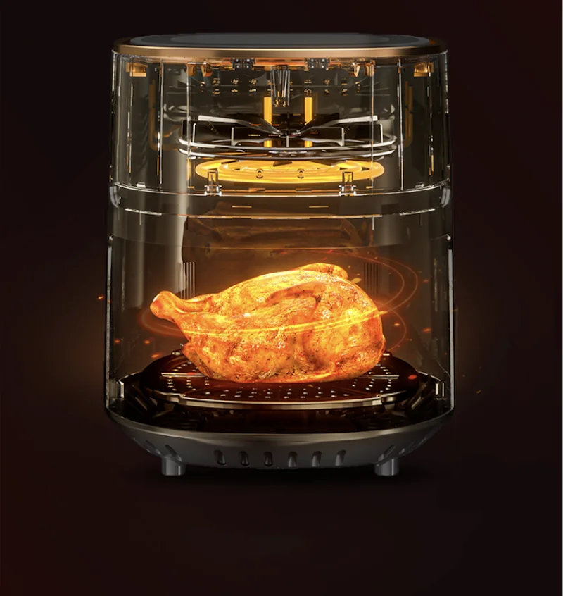 IKIDE 3.5L Smart Electric Large Capacity Automatic Household Baking LED Touch Screen Deep Fryer Without Oil Air Fryer 4