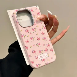 Spring Leather Cute Flower Soft Phone Case Cover for Honor X7B (Pink L1702)