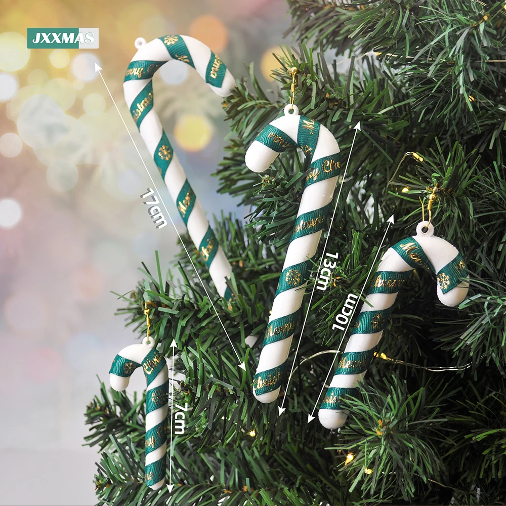 HERZWILD 12 decorazioni per albero di Natale a fora di bastoncini di
