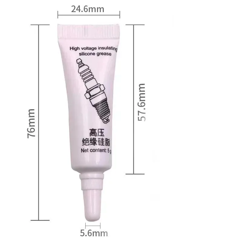 White Car Spark Plug Insulating Grease High Voltage Insulating Ignition Coil Silicone Grease Temperature Corrosion Resistance