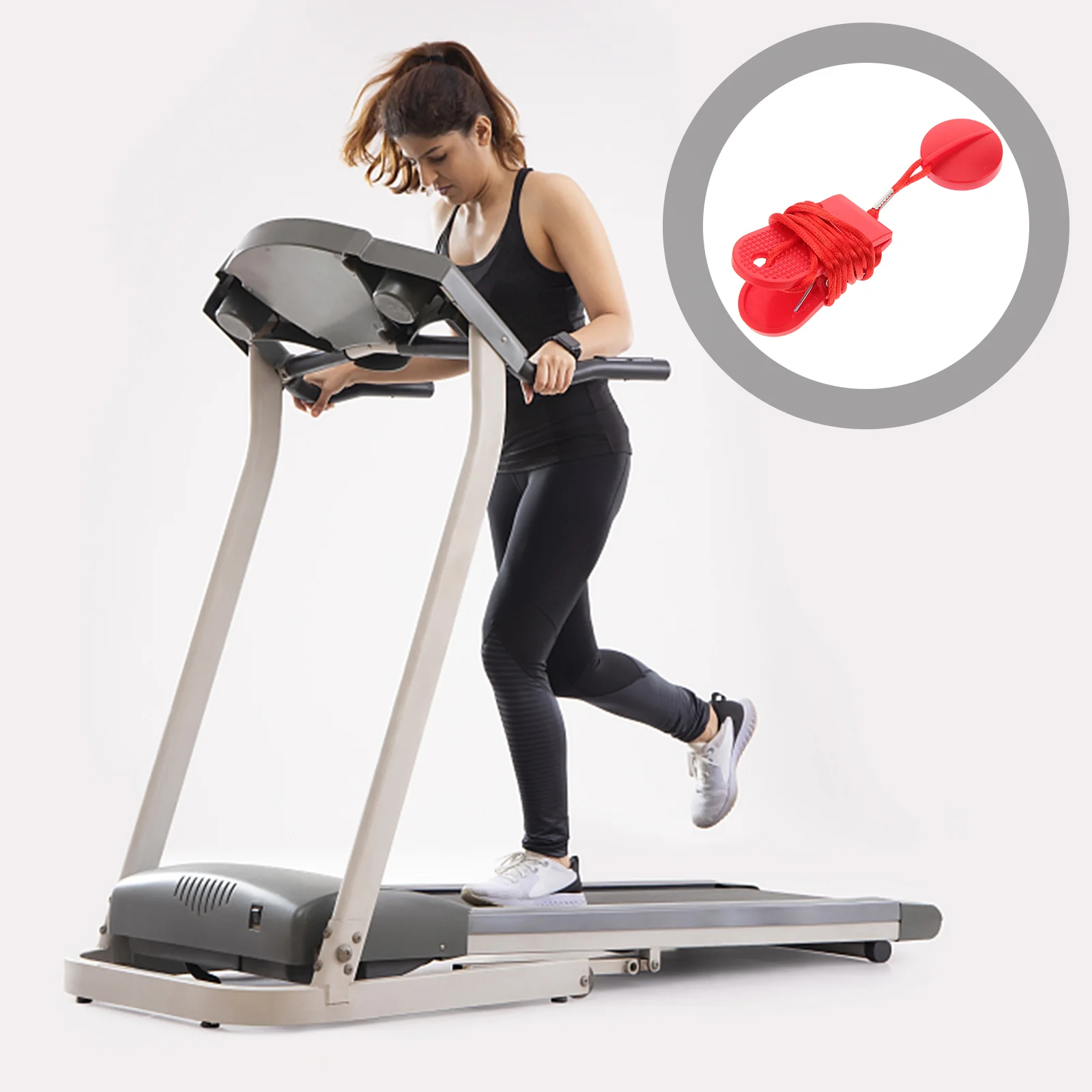 

2 Pcs Treadmill Accessories Wire Clips Stop Safety Key Emergency Running Machine Supplies Plastic Magnet for