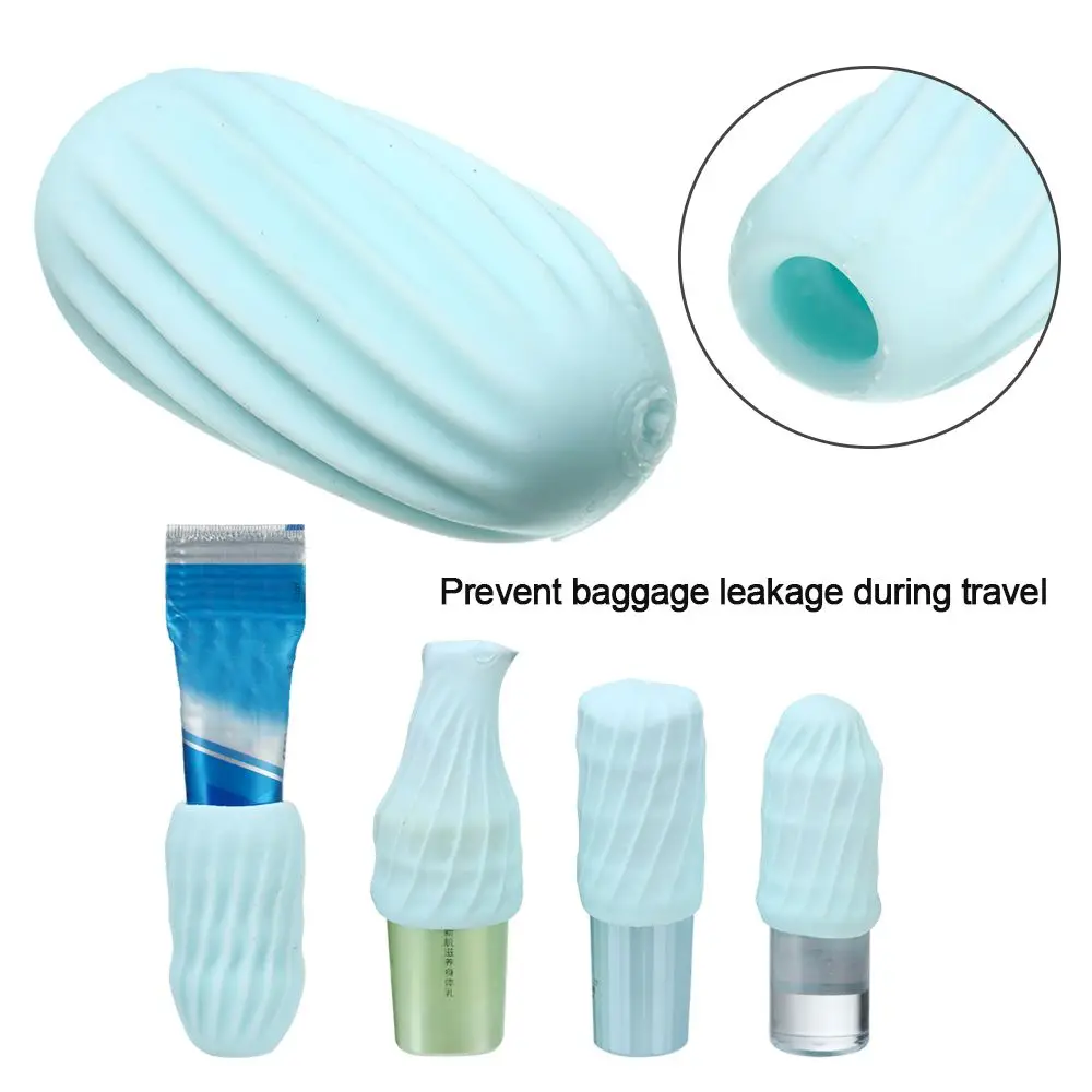 

White Luggage Accessory Travel Container Elastic Sleeve for Leak Silicone Leak Proof Sleeves Elastic Sleeve for Leak Proofing