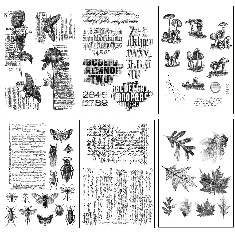 15 Style Retro Sentiment Transparent Clear Silicone Stamp DIY Scrapbooking Embossing Decoration Album Card Rubber Stamp 11x16cm