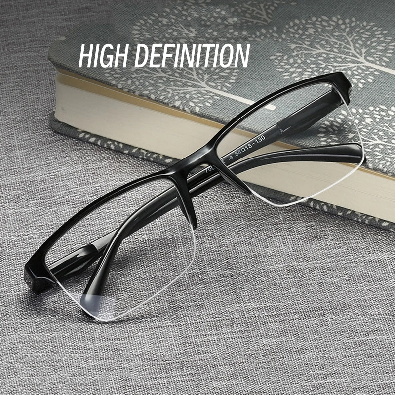 

Ultra Light Half Frame Men's Business Reading Glasses Blue Light Blocking Presbyopia Glasses Fashion Computer Eyewear +1.0~ +4.0