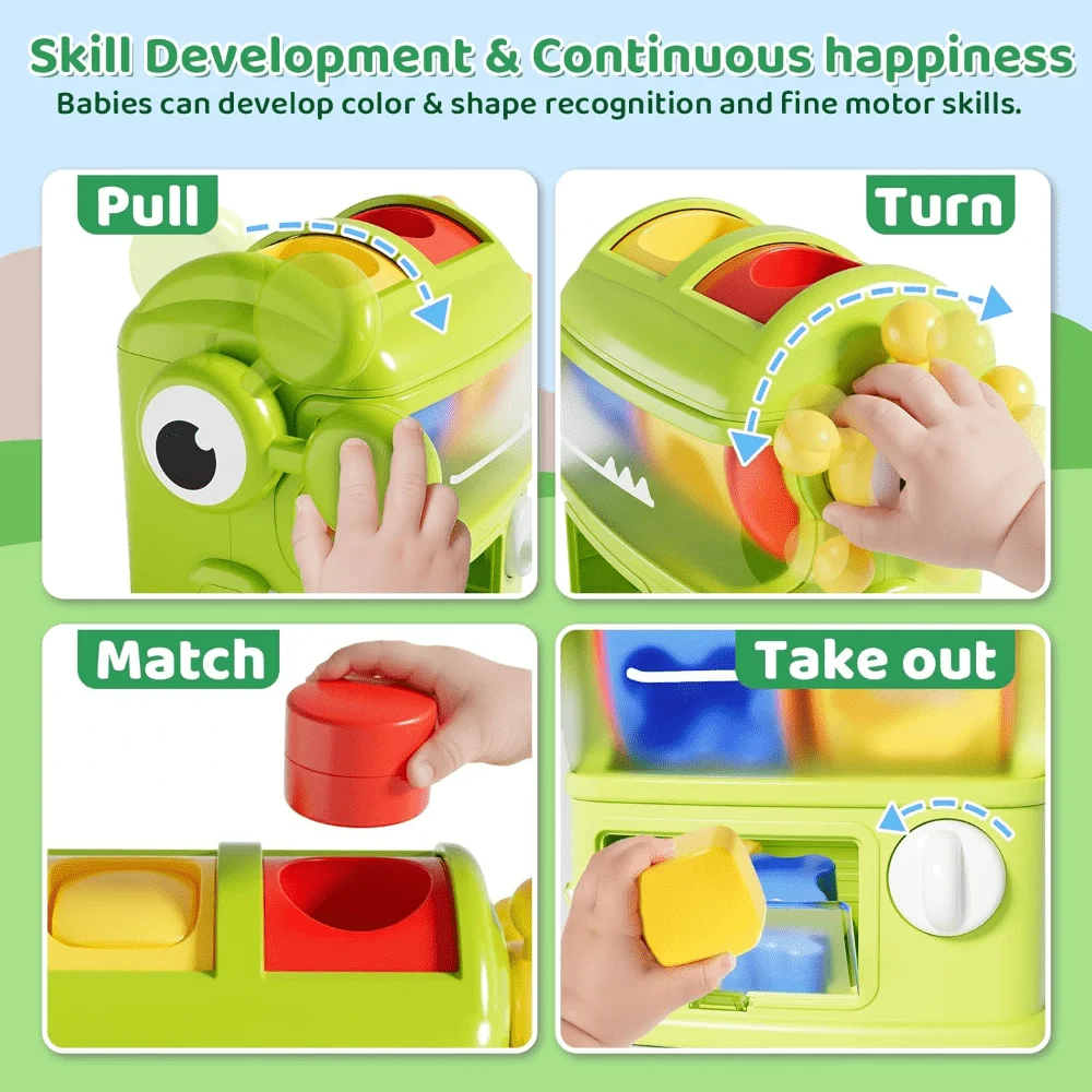 Children's Colour And Shape Sorting Building Blocks Sensory Toy_voghion.com