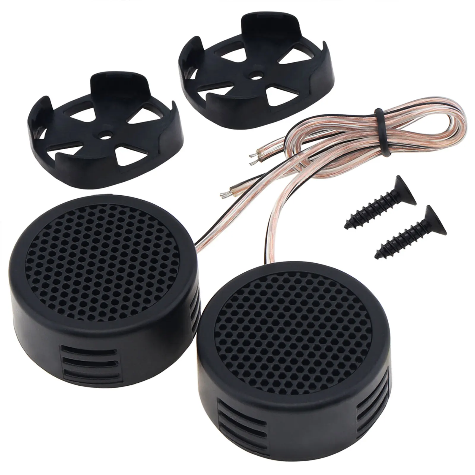 2pcs 500W Mini Car Dome Tweeter Speakers Universal 12V Metal + Plastic High Efficiency Music Loud Speaker for Car Audio System dome tweeter speakers
