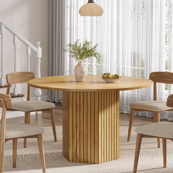 Round Farmhouse Dining Table 9