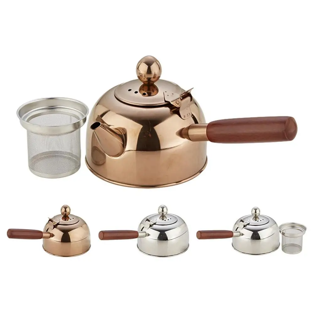 Stainless Steel Tea Kettle Anti-Scalding Handle For Induction Cooker 550Ml Capacity True Color