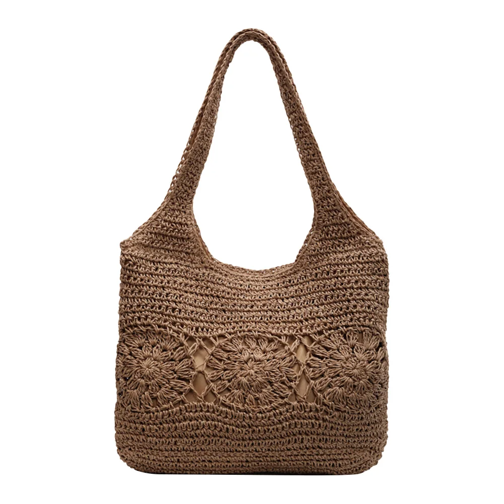 Straw Beach Shoulder Bag for Women Summer Vacation