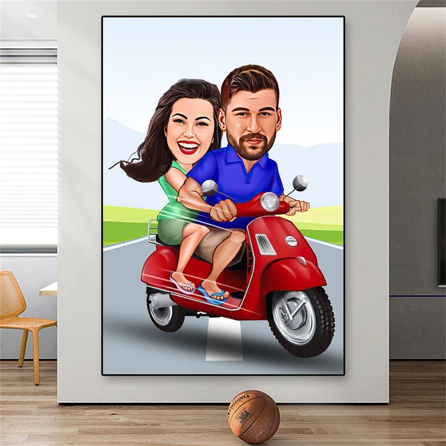 Custom Wedding Portrait Poster Canvas Print