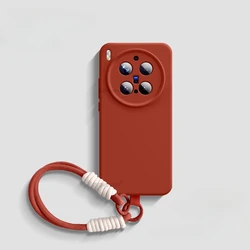 Silicone Wrist Strap Lanyard Case - Soft Matte Shockproof Cover for Vivo X200 Pro (ZHS)