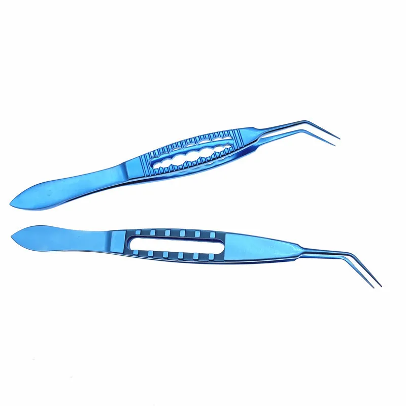 

Платформа для офтальмологических щипцов с наконечниками 0,3 мм, титановый офтальмологический пинцет с плоской ручкой 6 мм, 110 мм/108 мм